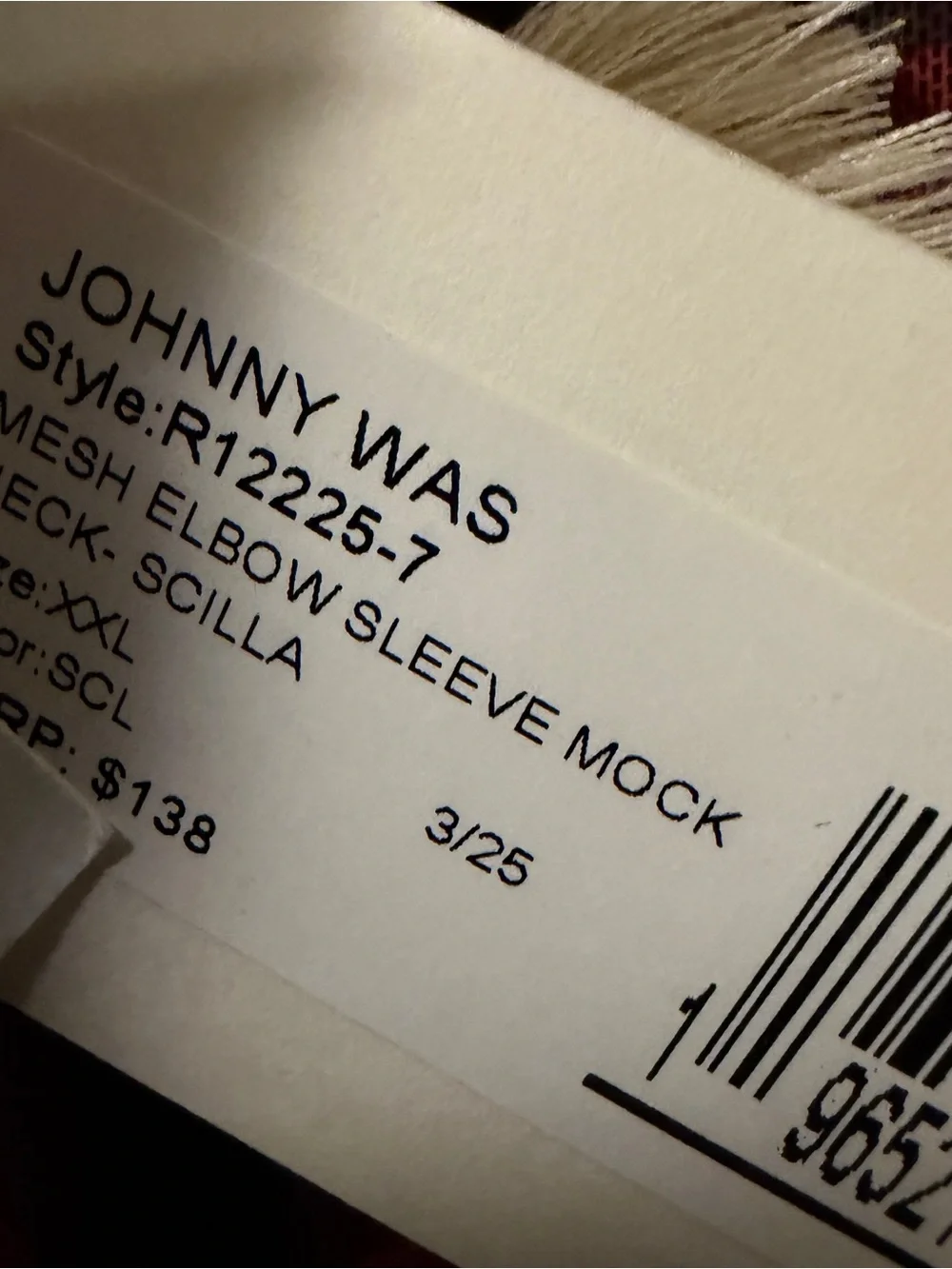 NWT JOHNNY WAS MESH ELBOW SLEEVE MOCK NECK reg $138 size XXL - Picture 9 of 10